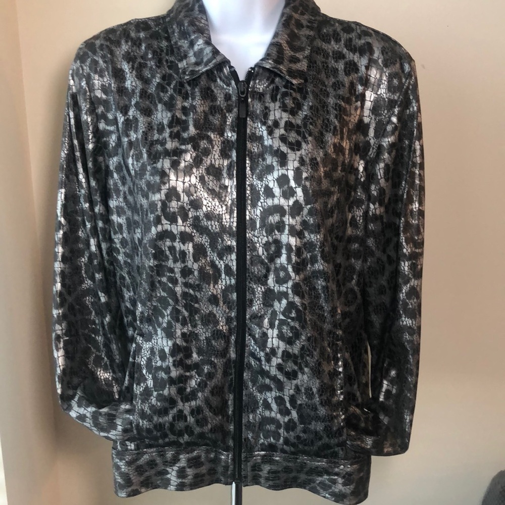 CHICO’S Animal Print Light Jacket